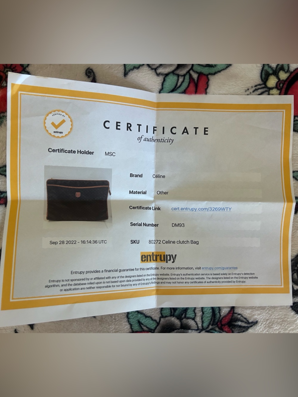 Vintage Celine Triomphe Macadam Portfolio Document Clutch Hand Bag - DM93 - Picture 16 of 16